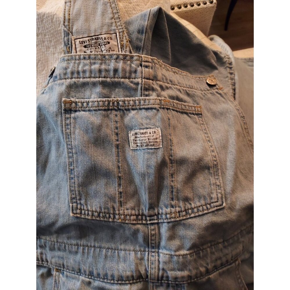 Overalls Slouchy Levi Carpenter Light Wash Jeans Size Large - Picture 6 of 12